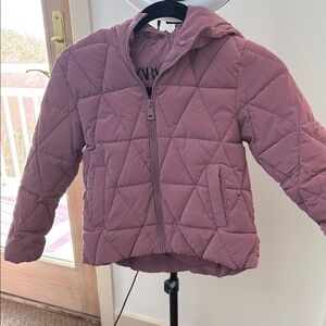 Zara Kids Pink Quilted Jacket